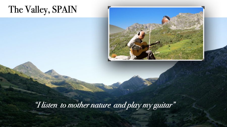 Guitar improvisation in Leon , Spain